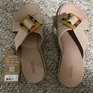 Olukai Women's Tan Sandals with Buckle